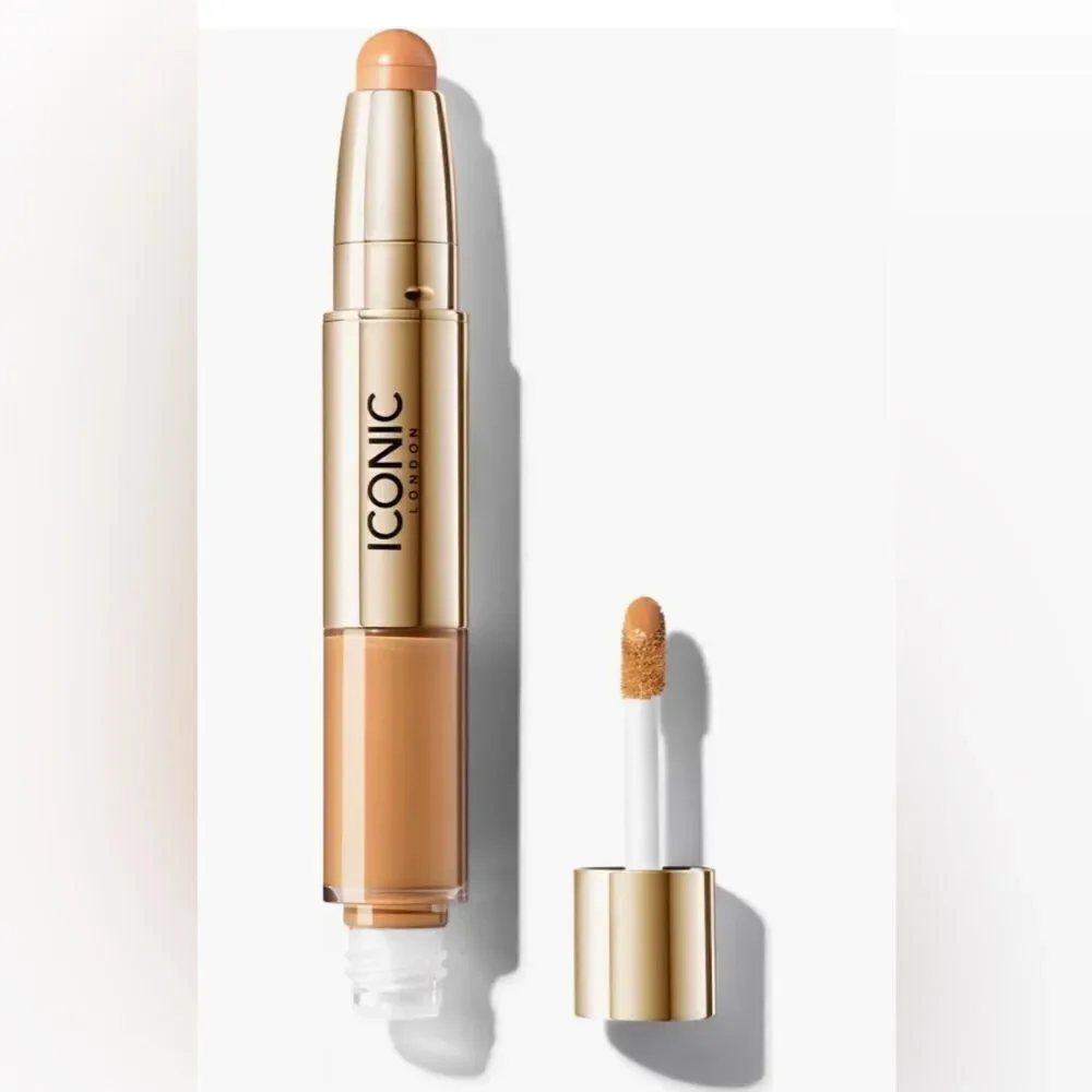 ICONIC LONDON - NWT - Radiant Concealer & Brightening Duo in GOLDEN TAN. 2-in-1